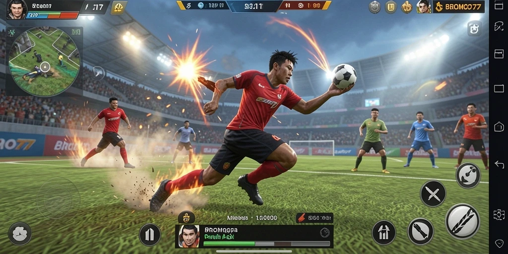 Gameplay olahraga seru dalam BROMO77 yang mendebarkan.