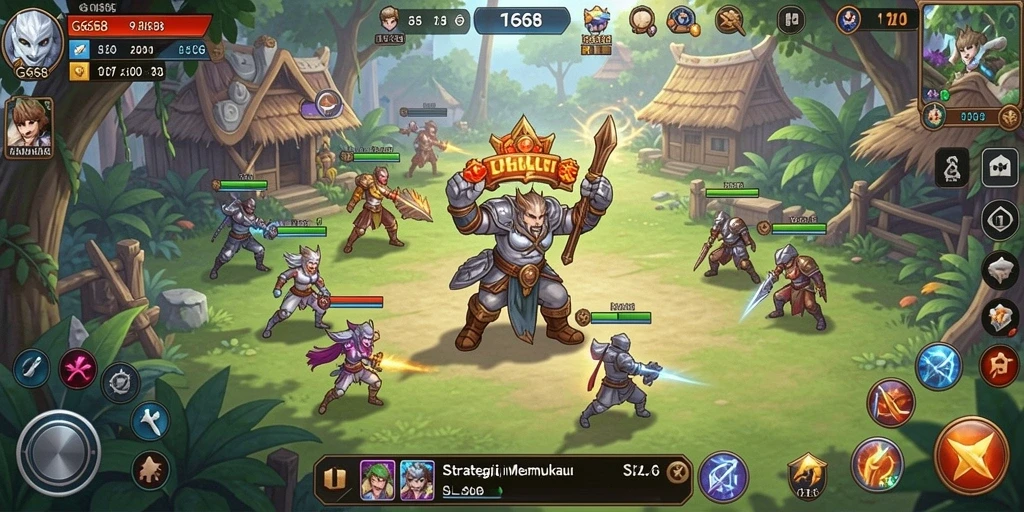 Tampilan gameplay G668 dengan strategi yang mendebarkan.
