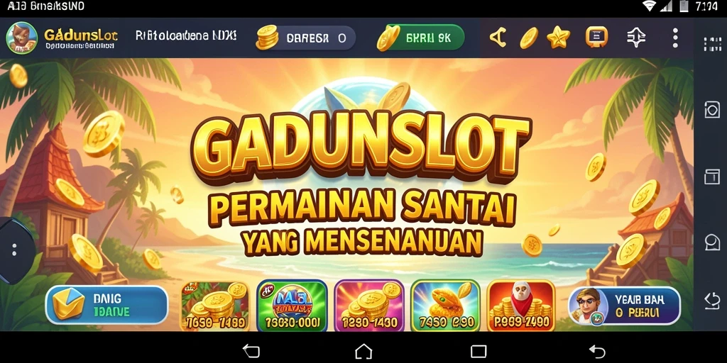 Tampilan gameplay GADUNSLOT yang menarik dan penuh warna.