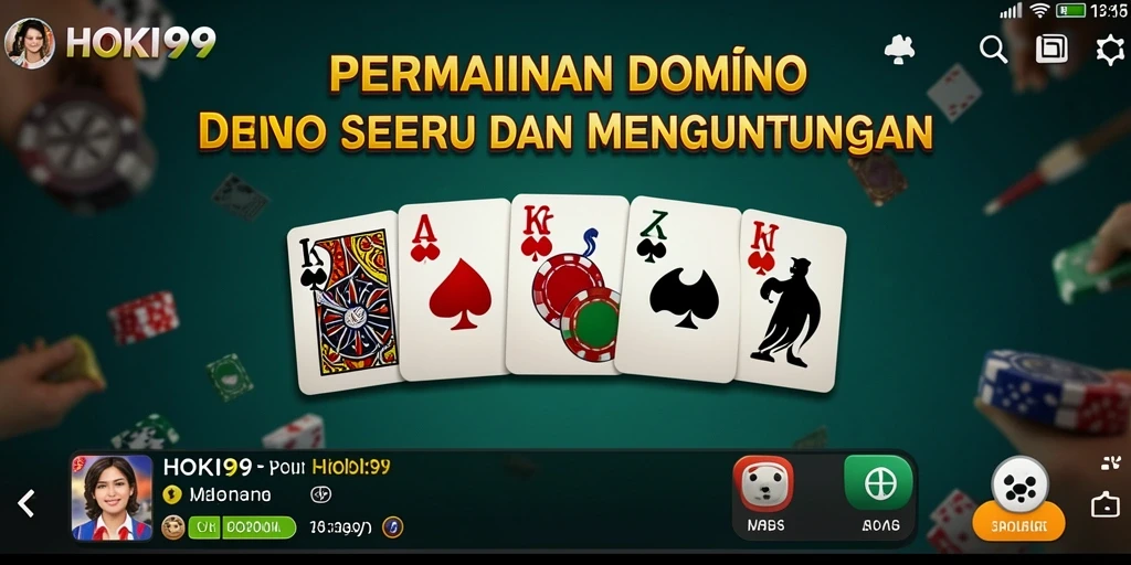Tampilan gameplay seru di HOKI99 saat bermain Domino.