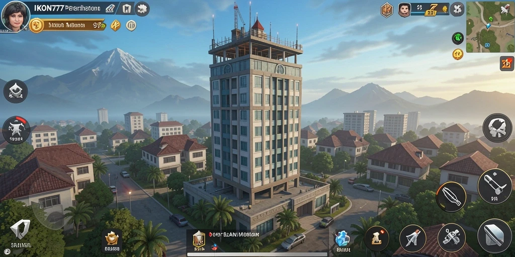 Tampilan gameplay menarik dalam IKON777 yang menampilkan aksi Tower Defense.