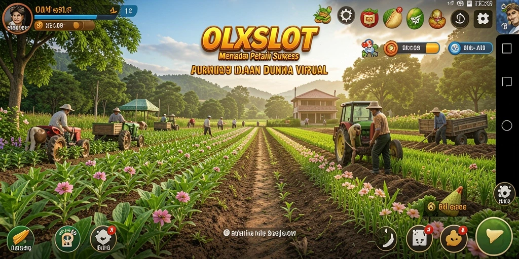 Screenshot utama OLXSLOT menampilkan gameplay seru dalam bertani.