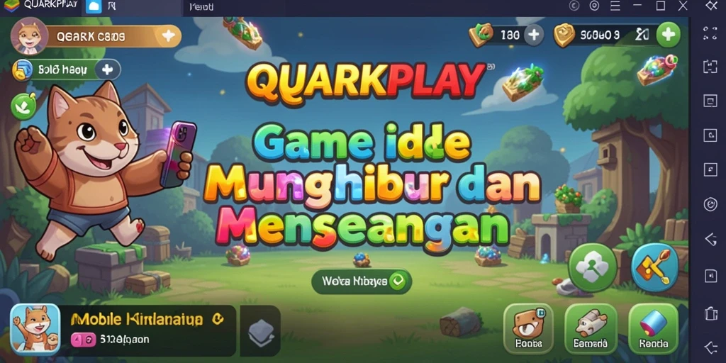 Tampilan gameplay utama QUARKPLAY yang menarik dan interaktif.