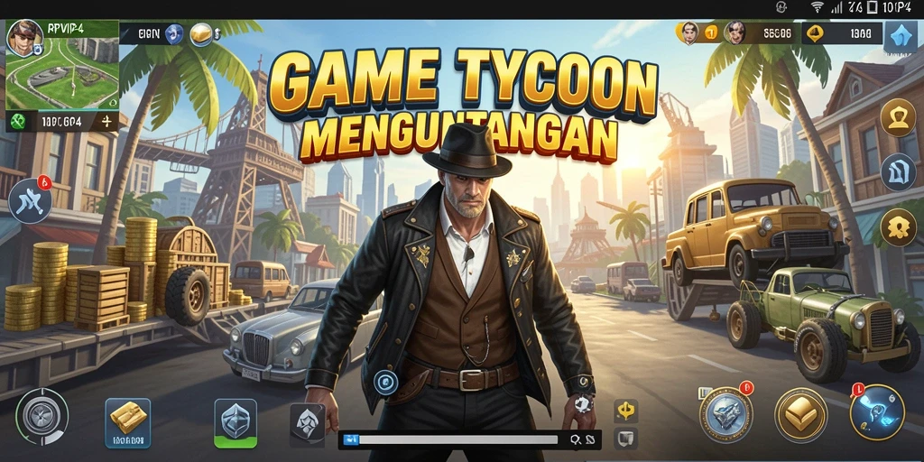 Gameplay RPVIP4 memperlihatkan manajemen bisnis yang menyenangkan dan strategis.