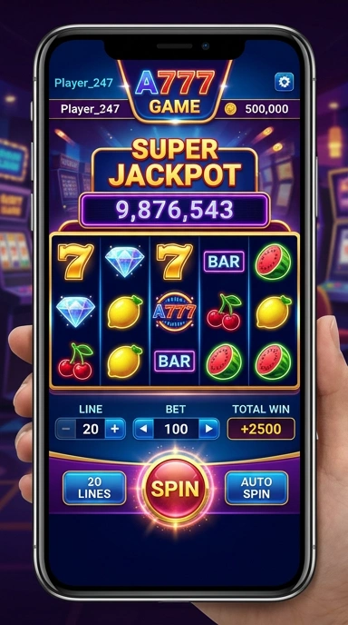 Proses unduh yang cepat di aplikasi a777game.